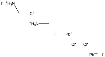 Molecular structure of C2H12Cl3I3N2Pb2