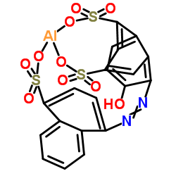 Molecular structure of C20H14AlN2O10S3