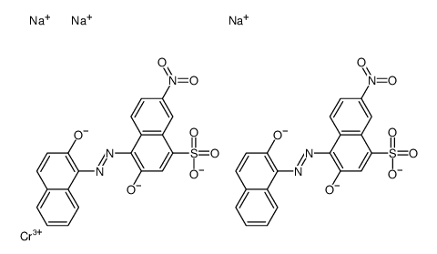 Molecular structure of C40H20CrN6Na3O14S2