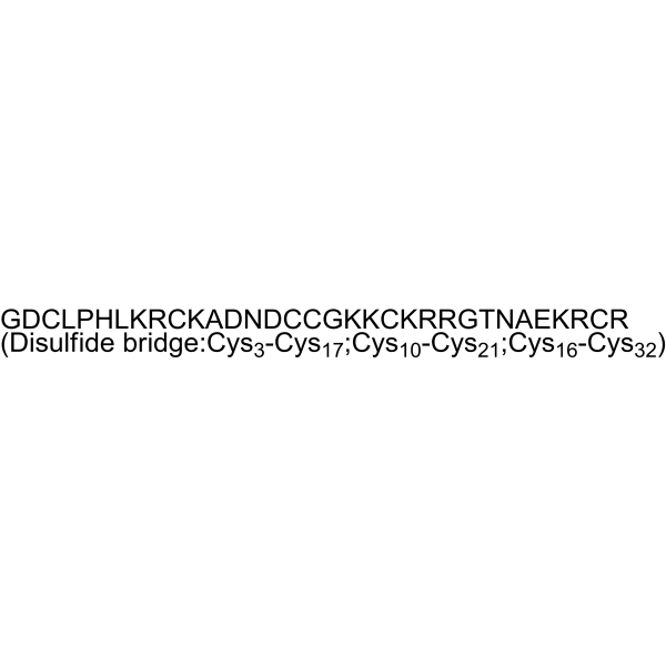 Molecular structure of C148H260N58O45S6
