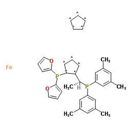 Molecular structure of C36H36FeO2P2