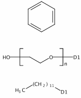 Molecular structure of (C2H4O)nC18H30O
