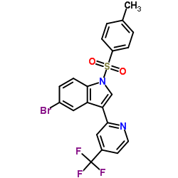 Molecular structure of C21H14BrF3N2O2S