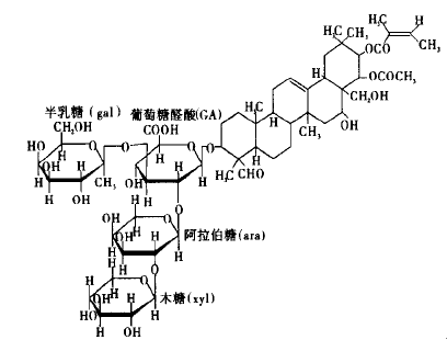 Molecular structure of C44H70O17
