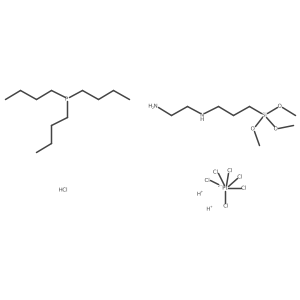 Molecular structure of C20H52Cl7N2O3PPtSi