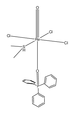 Molecular structure of C20H21Cl3O2PReS