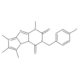 Molecular structure of C18H19FN5O2+