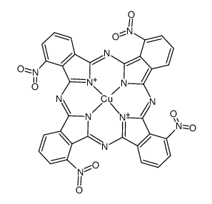 Molecular structure of C32H12CuN12O8