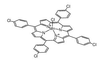 Molecular structure of C44H24Cl5MnN4