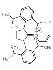 Molecular structure of C30H43ClN2Pd