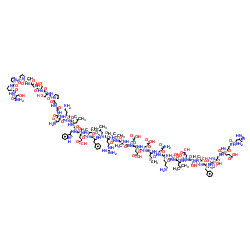 Molecular structure of C186H286N50O62S