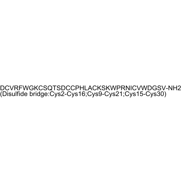 Molecular structure of C177H263N53O49S6