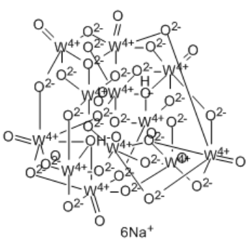 Molecular structure of H2Na6O40W12