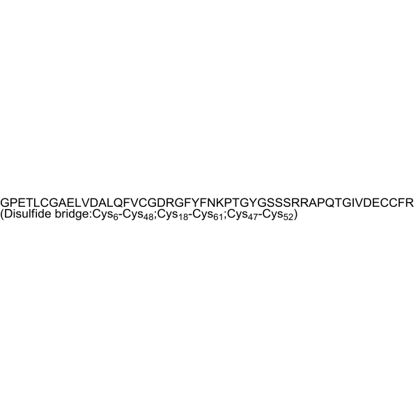 Molecular structure of C331H512N94O101S7