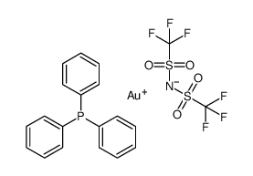 Molecular structure of C20H15AuF6NO4PS2