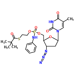 Molecular structure of C23H31N6O7PS