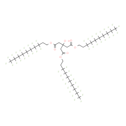 Molecular structure of HOC[CO2CH2CH2(CF2)nF][CH2CO2CH2CH2(CF2)nF]2,n~8