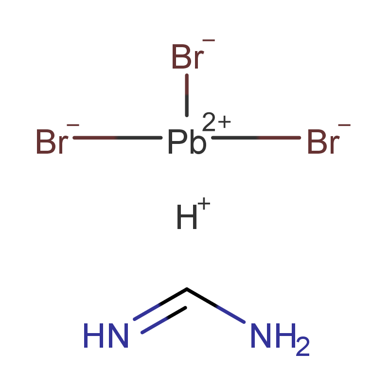 Molecular structure of CH4N2.PbBr3.H