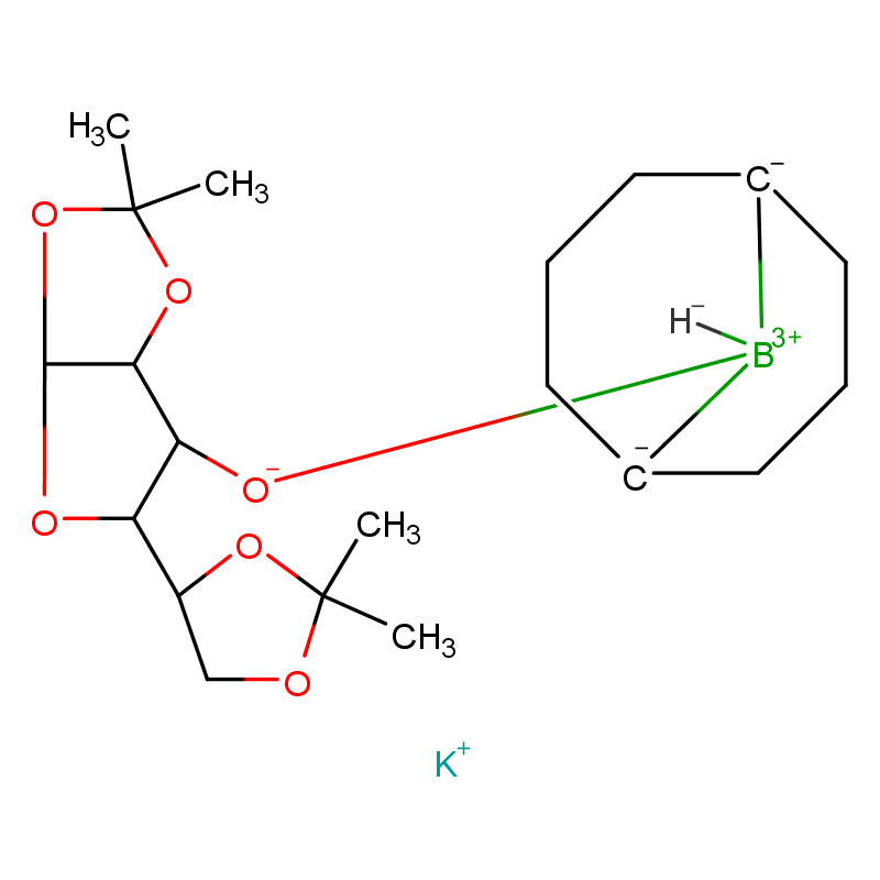 Molecular structure of C20H34BO6.K