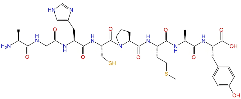 Molecular structure of C186H287N53O56S2