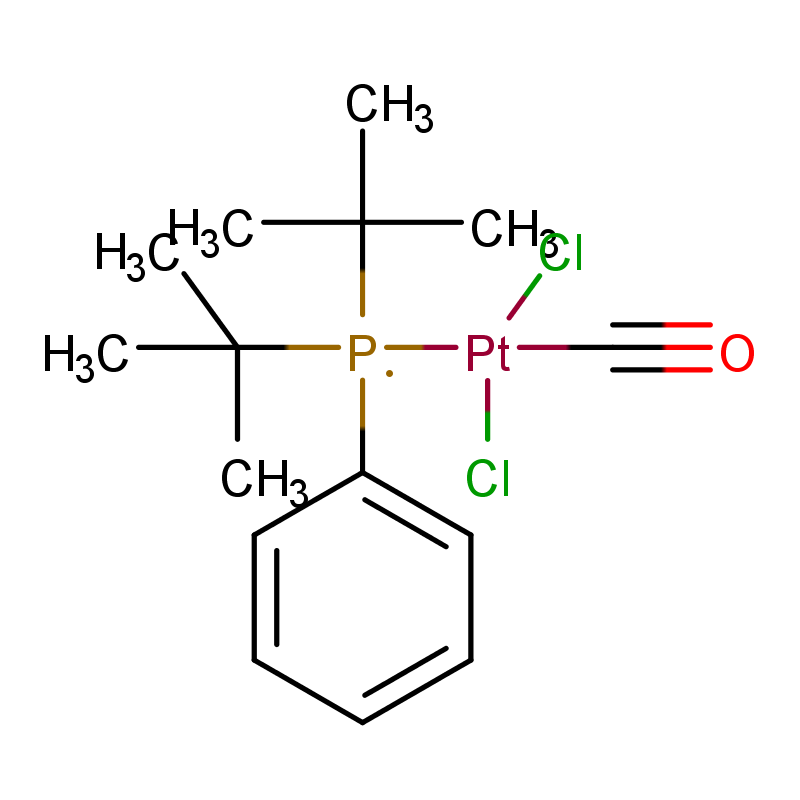 Molecular structure of C15H24Cl2OPPt