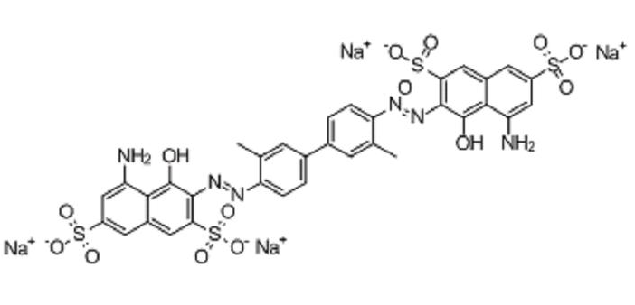 Molecular structure of C38H19Cu2N5Na4O16S4