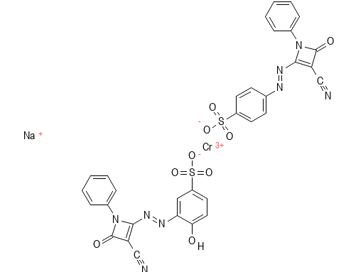 Molecular structure of C32H21CrN10O11SNa