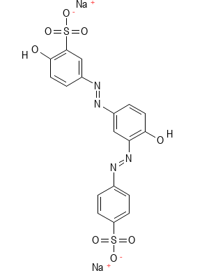 Molecular structure of C47H40N10NA2O12S4