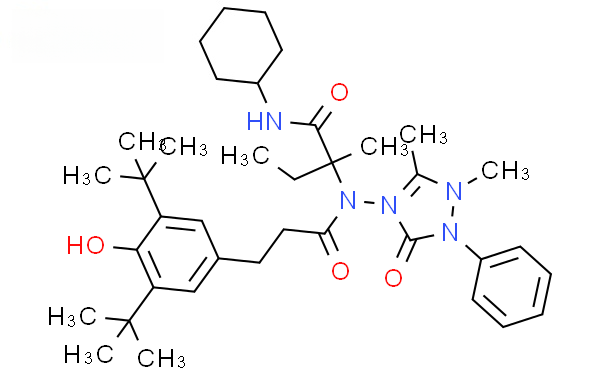 Molecular structure of C38H56N5O4