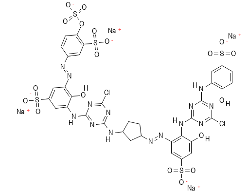 Molecular structure of C18H18N4Na2O6S2