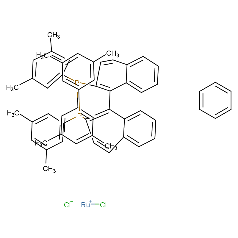 Molecular structure of C58H54Cl2P2Ru