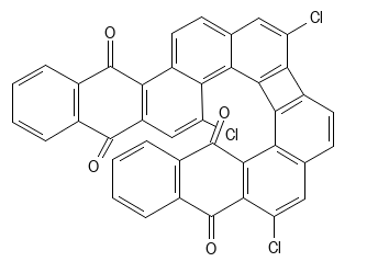 Molecular structure of C34H16Cl3O2