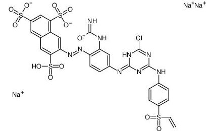 Molecular structure of C28H20ClN9O16.4Na