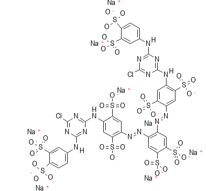 Molecular structure of C53H26I2N14Na8O26S8