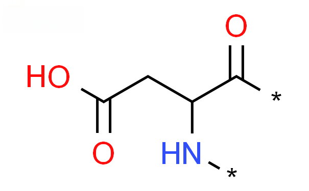 Molecular structure of (C4H5NO3)n+H2O