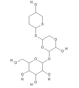 Molecular structure of C34H57N11O18PS5