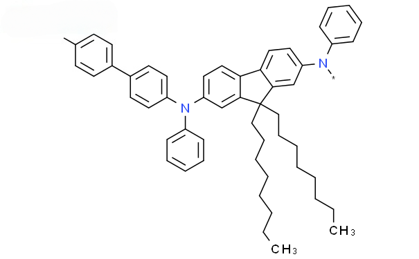 Molecular structure of (C53H58N2)n