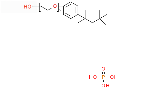 Molecular structure of C14H25O5P(C2H4O)n