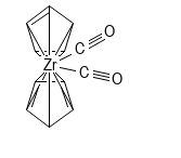 Molecular structure of C12H10O2Zr