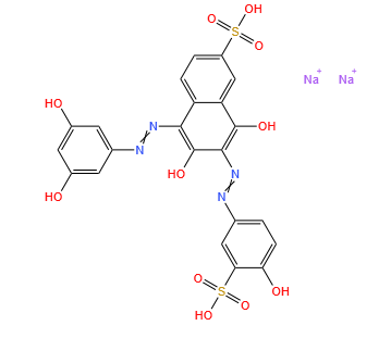 Molecular structure of C20H12N2Na2O7S2