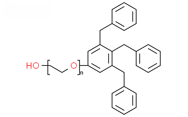 Molecular structure of (C2H4O)nC27H24O