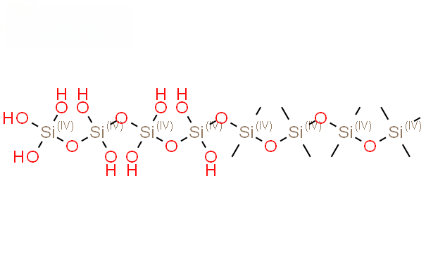 Molecular structure of C9H36O16Si8