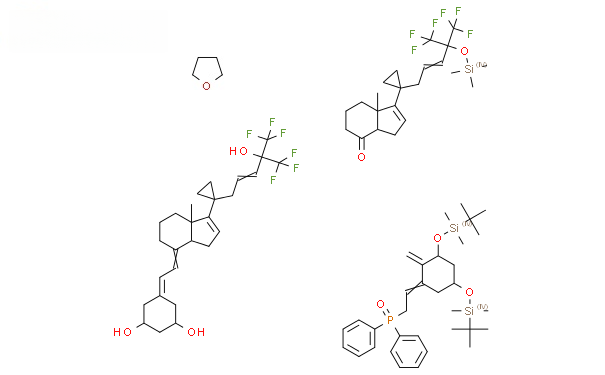 Molecular structure of C86H123F12O9PSi3