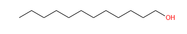 Molecular structure of C12H26O