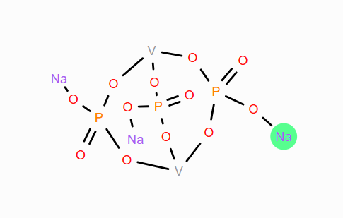 Na3V2(PO4)3 分子结构式