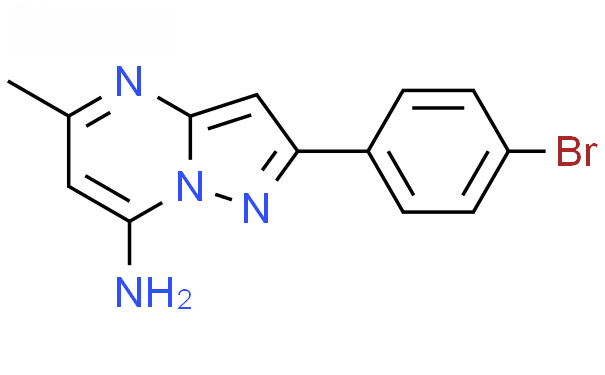 Molecular structure of C13H11BrN4