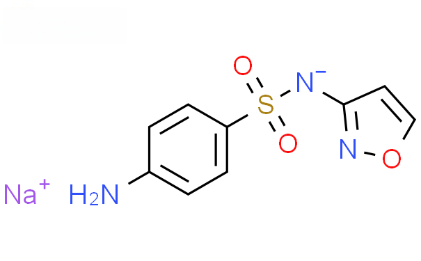 Molecular structure of C9H8N3NaO3S