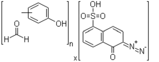 Molecular structure of (C10H6N2O4S)x.(C7H8O)n.(CH2O)n