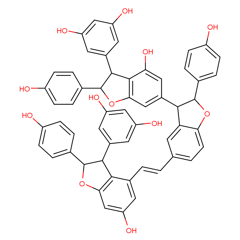 Molecular structure of C56H42O12