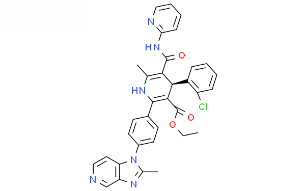 Molecular structure of C34H29ClN6O3